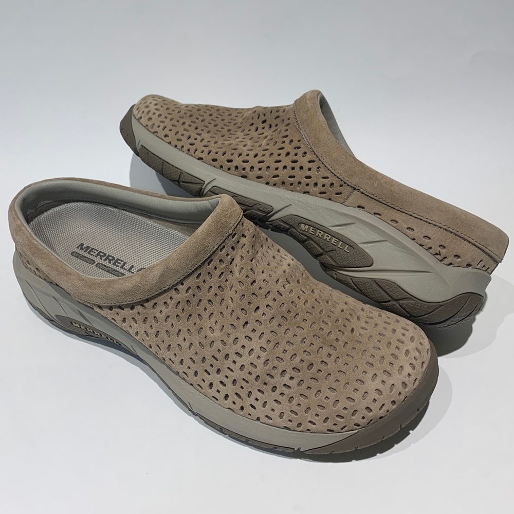 Merrell ENCORE VELUM Perforated Suede Slipon Clogs